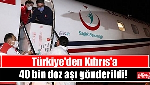 Türkiye'den Kıbrıs'a 40 bin doz aşı gönderildi