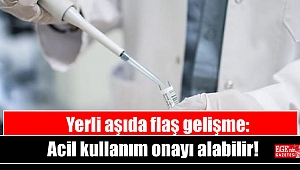 Yerli aşıda flaş gelişme: Acil kullanım onayı alabilir