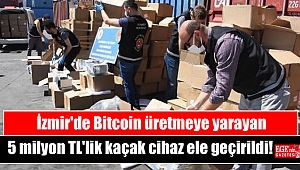 İzmir'de Bitcoin üretmeye yarayan 5 milyon TL'lik kaçak cihaz ele geçirildi