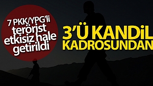 7 PKK/YPG’li terörist etkisiz hâle getirildi