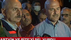 Bakan Soylu açıkladı: Artvin'deki selde 1 vatandaşımız kayboldu