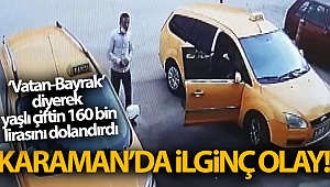 ‘Vatan-Bayrak’ diyerek yaşlı çiftin 160 bin lirasını dolandırdı