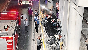İzmir'de feci kaza! Üstgeçitten tren raylarına uçtu