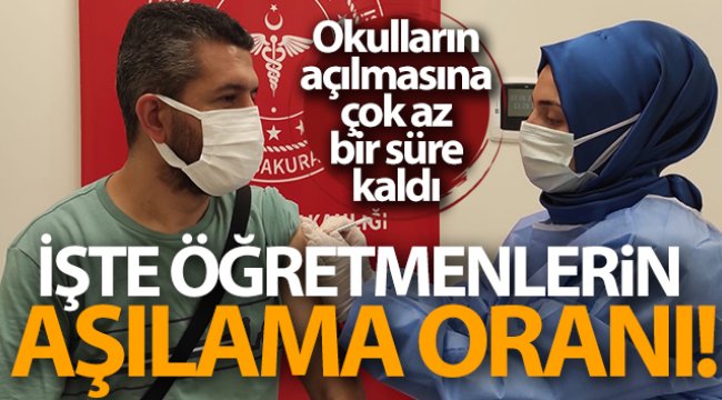 Öğretmenlerin yüzde 83’ü aşı oldu