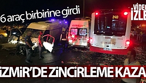 Bayraklı'da 6 araçlık zincirleme kaza: 11 yaralı