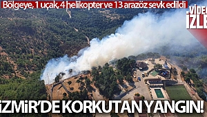 İzmir’de orman yangını başladı