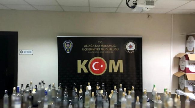 İzmir'de sahte içki servisi yapan eğlence mekanına polisten baskın