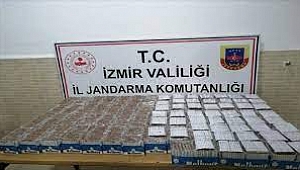 İzmir'de bir kamyonette 19 bin 550 makaron ele geçirildi