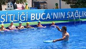 Bucalı çocuklardan havuz teşekkürü