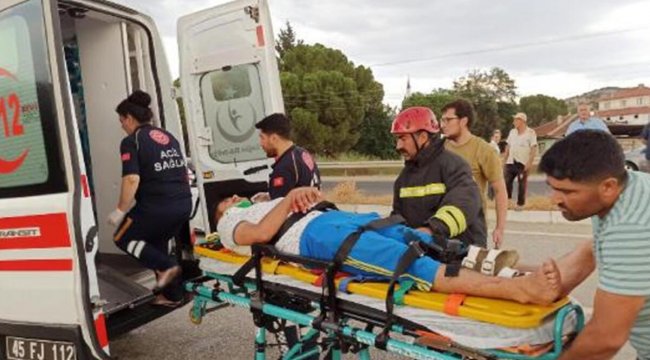 Manisa'da kaza: Otomobil takla attı