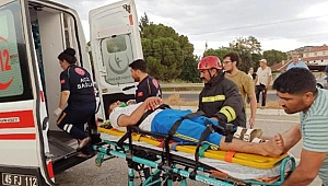 Manisa'da kaza: Otomobil takla attı