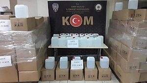 8 ton etil alkol ele geçirildi