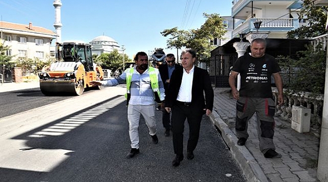 Bornova'ya 21 bin 500 ton asfalt