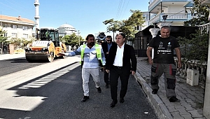Bornova'ya 21 bin 500 ton asfalt