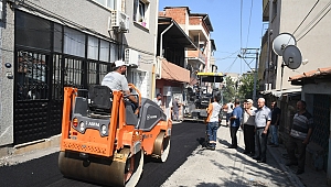 Karabağlar'da binlerce ton asfalt serildi