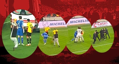 Göztepe-Altay maçında saha karıştı: Taraftarlar yaralandı, kaleciye saldırı düzenlendi
