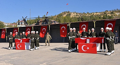 Şırnak'ta şehit Mustafa Öztürk ve İsmail Esmer için askeri tören