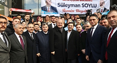 Kınık İçişleri Bakanı Süleyman Soylu'yu ağırladı