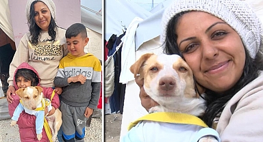 Deprem sırasında köpeği uyandırdı, çocuklarıyla ağır hasarlı evinden çıktı