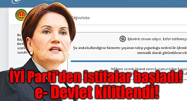 İYİ Parti'den istifalar başladı, e- Devlet kilitlendi