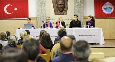 Menderes Belediyesi 8 Mart dünya emekçi kadınlar günü söyleşisi düzenledi