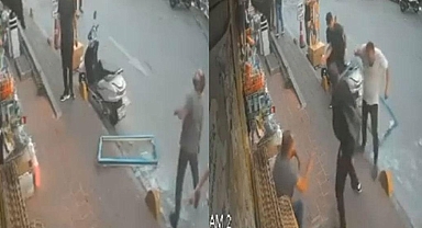 Her şey bir anda oldu! Kaldırımda otururken üzerine cam çerçeve düştü