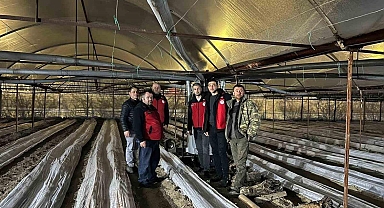 Kiraz bahçelerinde zirai dona karşı nöbet tutuldu